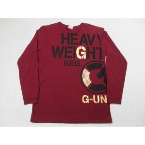G-Unit Shirt Mens Large Red Heavyweight Long Sleeve Graphic‎ Hip Hop Rap Tee